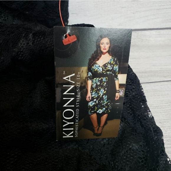 NWT Kiyonna Black Lace‎ Formal Dress Women's 0x (10/12) - Picture 5 of 16